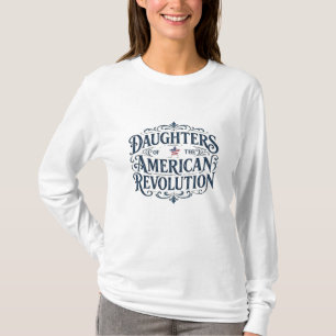 Dochters ster vlag Amerikaanse Revolutie VS afstam T-shirt