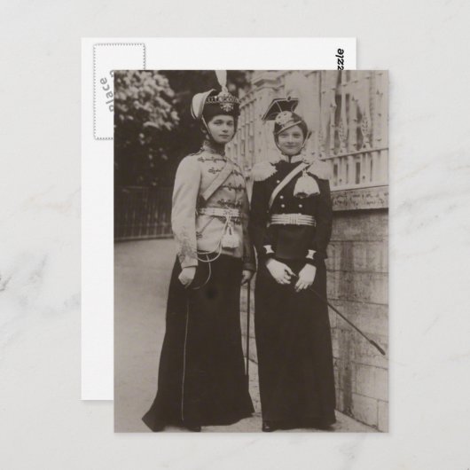 Dochters Tsaar OLGA & TATIANA Romanov Rusland #279 Briefkaart (Voorkant / Achterkant)