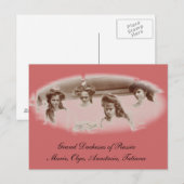 Dochters Tsaar OTMA Romanov Rusland #267 Briefkaart (Voorkant / Achterkant)