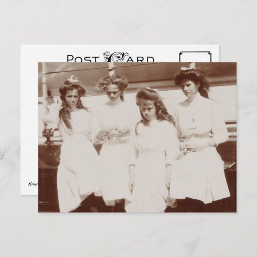 Dochters tsaar van Rusland - Romanov meisjes - OTM Briefkaart (Voorkant / Achterkant)