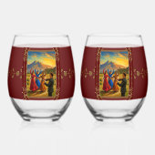 Dochters van Ararat Drinkware Set Wijnglas Zonder Voet (Achterkant)