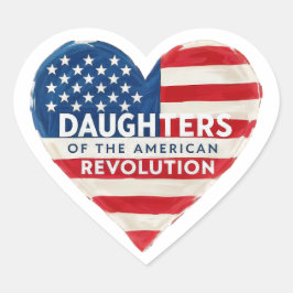 Dochters van de Amerikaanse Revolutie DAR VS Histo Hart Sticker