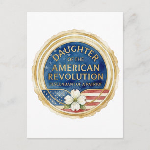 Dochters van de Amerikaanse Revolutie patriot VS Briefkaart