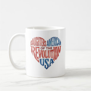 Dochters van de Amerikaanse Revolutie USA Hart Koffiemok