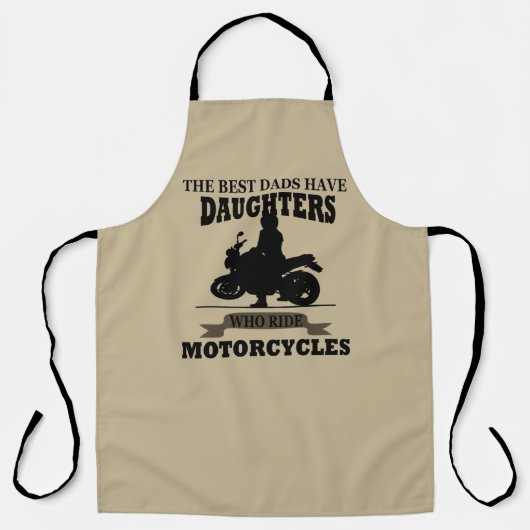 dochters van de beste dads rijden motorfiets schort (Voorkant)