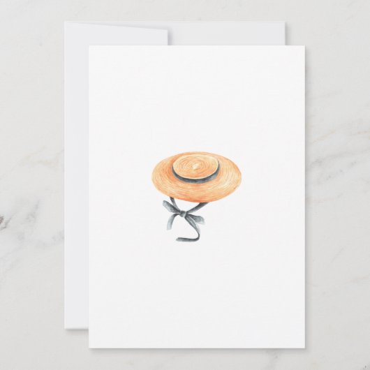 Dochter's verjaardag picknick in het park uitnodig kaart (Achterkant)