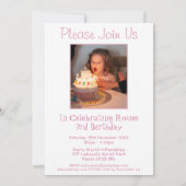 Dochters Verjaardag Schattigee kitten Naam en foto Kaart (Achterkant)