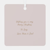 Dochters zijn geschenk uit de hemel kerstversierin metalen ornament (Achterkant)