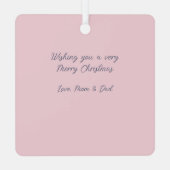 Dochters zijn geschenk uit de hemel kerstversierin metalen ornament (Achterkant)