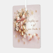 Dochters zijn geschenk uit de hemel kerstversierin metalen ornament (Voorkant links)