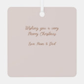 Dochters zijn geschenk uit de hemel kerstversierin metalen ornament (Achterkant)