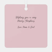 Dochters zijn geschenk uit de hemel kerstversierin metalen ornament (Achterkant)