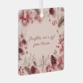 Dochters zijn geschenk uit de hemel kerstversierin metalen ornament (Voorkant Rechts)