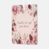 Dochters zijn geschenk uit de hemel kerstversierin metalen ornament (Voorkant links)