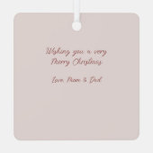 Dochters zijn geschenk uit de hemel kerstversierin metalen ornament (Achterkant)