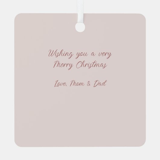 Dochters zijn geschenk uit de hemel kerstversierin metalen ornament (Achterkant)