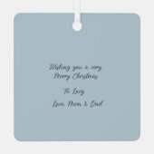 Dochters zijn geschenk uit de hemel kerstversierin metalen ornament (Achterkant)