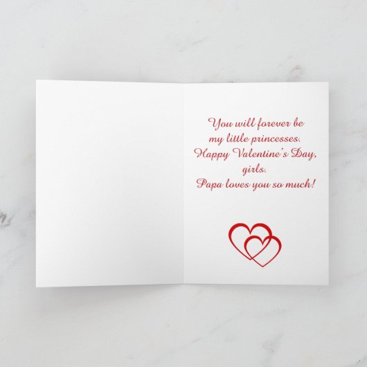 DochterValentijnsdag Kaart (Binnen)