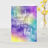 Dochterverjaardag, je voegt sprankelende, kleurrij kaart (Gele Bloem)