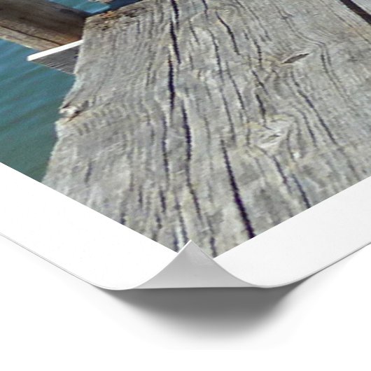 Dock bij Clear Lake Iowa Poster (Hoek)