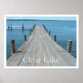 Dock bij Clear Lake Iowa Poster (Voorkant)