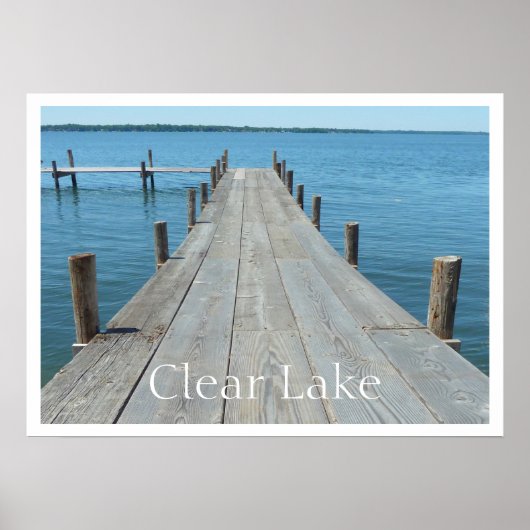 Dock bij Clear Lake Iowa Poster (Voorkant)