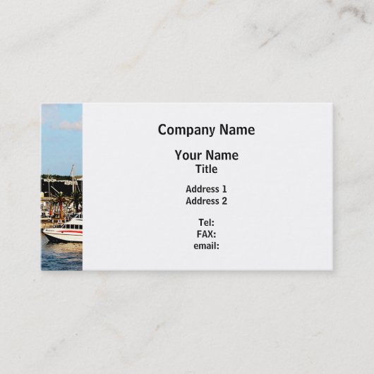 Dock bij King's Wharf Bermuda Visitekaartje (Voorkant)