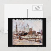 Dock Board-kantoren van Canning Graving Dock. Briefkaart (Voorkant / Achterkant)