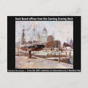 Dock Board-kantoren van Canning Graving Dock. Briefkaart