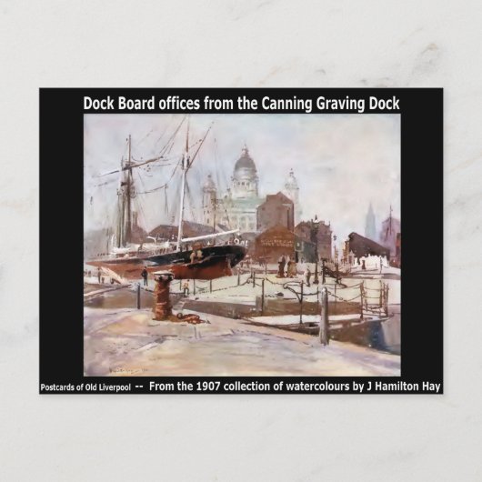Dock Board-kantoren van Canning Graving Dock. Briefkaart (Voorkant)