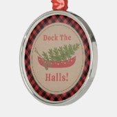 Dock de hallen kano kerstboom pllaid metalen ornament (Links)