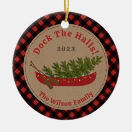 Dock De Zalen Kano Kerstboom Foto Plaid Keramisch Ornament