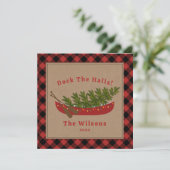 Dock De Zalen Kerstboom Kano geruite Foto Kaart (Staand voorkant)