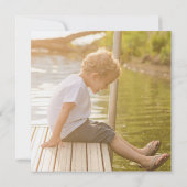 Dock De Zalen Kerstboom Kano geruite Foto Kaart (Achterkant)