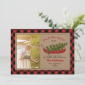 Dock De Zalen Kerstkano Plaid Foto Feestdagenkaart (Staand voorkant)