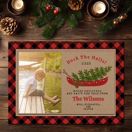 Dock De Zalen Kerstkano Plaid Foto Feestdagenkaart