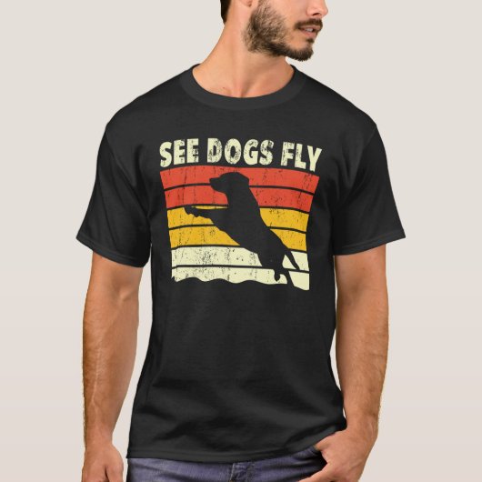 Dock Diving Dog Diving Jumping Trainer love dock   T-shirt (Voorkant)