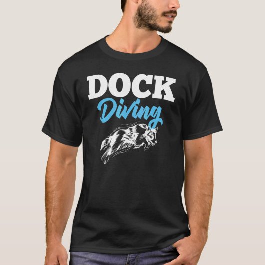 Dock Diving Hond Springende Zwembad Bord Training T-shirt (Voorkant)