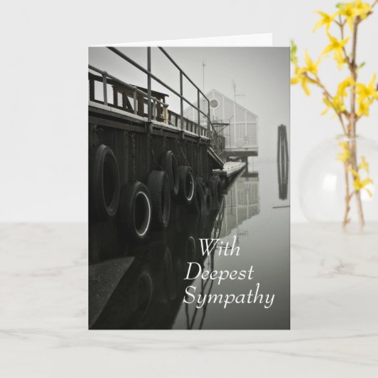 Dock- en Boathouse-sympathiekaart Kaart (Gele Bloem)