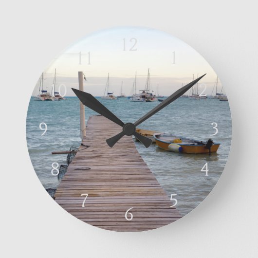 Dock- en kreeftenpotten ronde klok (Voorkant)