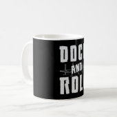 Dock en Roll Boot Zeilzeiler Kapitein Zeilboot Koffiemok (Voorkant links)