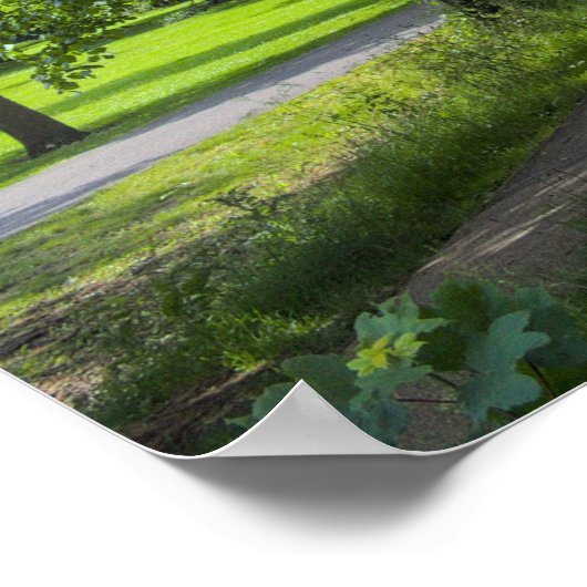 Dock Feeder Canal, Bute Park, Cardiff, Wales. Poster (Hoek)