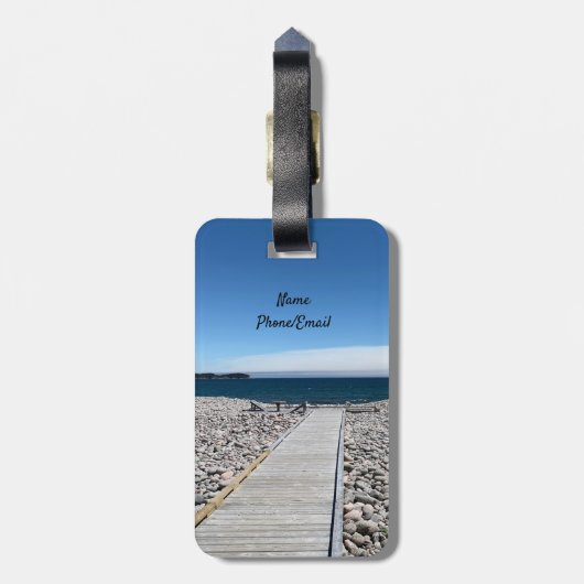 Dock in het Bagagelabel van de Atlantische Oceaan (Achterkant verticaal)