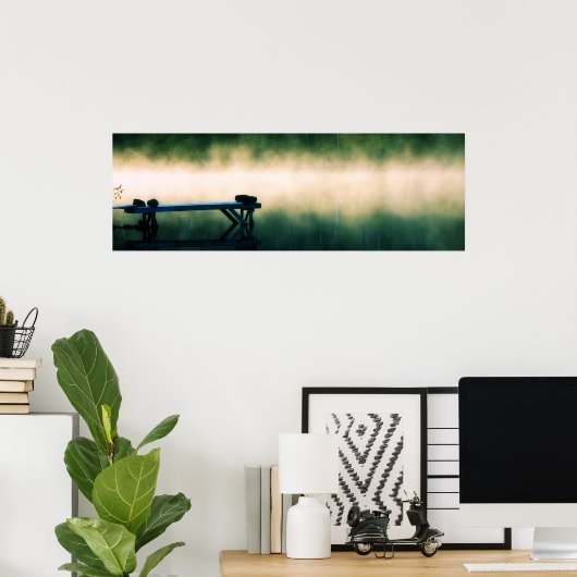 Dock in misvormd panoramisch Poster (Thuiskantoor)