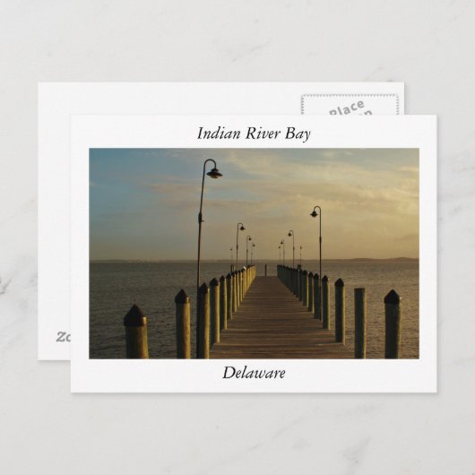 Dock langs de Indische rivierbaai Briefkaart (Voorkant / Achterkant)