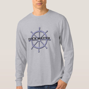 Dock Master Ship Wheel Mannen LS T-shirt