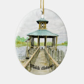 Dock op de baai keramisch ornament (Rechts)