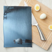 Dock op de Bay Evening Theedoek (Quarter Fold)