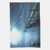 Dock op de Bay Evening Theedoek (Verticaal)