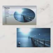 Dock op de Bay Evening Visitekaartje (Voorkant / Achterkant)